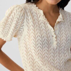 Gap x Doen Linen Blend Pointelle Sweater XS sold out